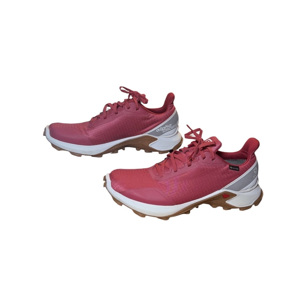 Salomon Alphacross GTX Trail Running Shoes Mens 10.5‎ Red Gore-Tex 408057